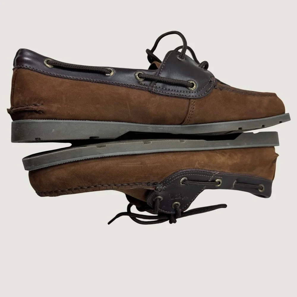 Sperry Top-Sider Boat Shoe Mens 12M Brown Leather Moc Toe 0777896 Nautical
